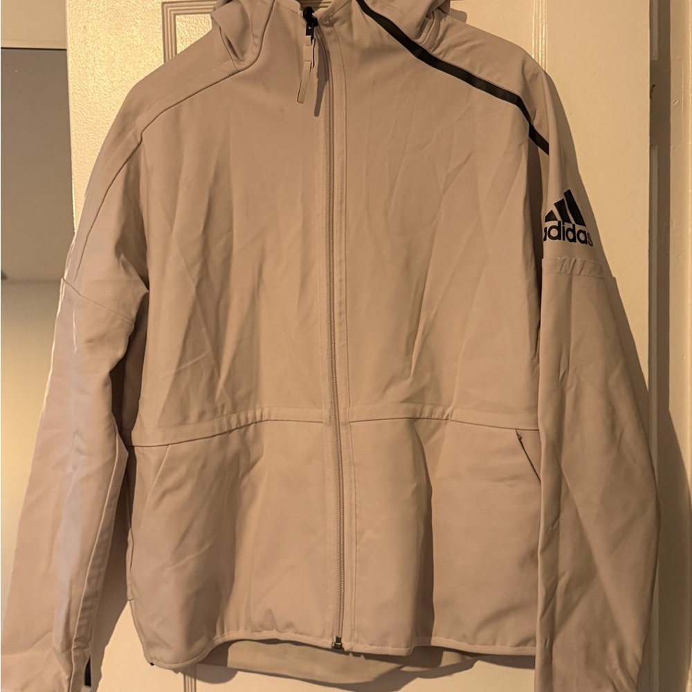 Adidas Men's Light Tan Hooded Jacket